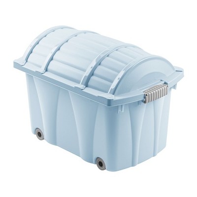 keeeper Piraten-Box, Aufbewahrungsbox mit Rollen nordic blue Verschluss