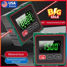 Digital Angle Finder W/ Laser Level Inclinometer Magnetic Angle Gauge Protractor
