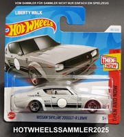 "Hot Wheels \"Nissan Skyline 2000GT-R Lbwk\" Then And Now Farbe Grau Ovp UngeÖFfnet"