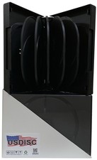 USDISC DVD Cases Chubby 39mm Economy, Duodecuple 12 Disc Black Lot