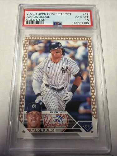 2023 Topps Gold Star Complete Set #62 Aaron Judge PSA 10 GEM MINT Yankees