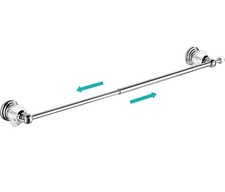 Crystal Towel Bar,Chrome Towel Holder Adjustable Towel Rack Rod Expandable St...