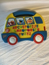 Vintage 2006 Sesame Street Elmo Alphabet Bus Learning Toy WORKS