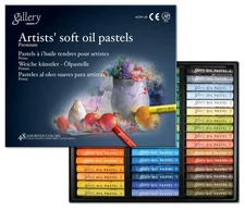 MUNGYO Gallery Artists' Soft Oil Pastels Professional, 48 Assorted Colors, Vi...