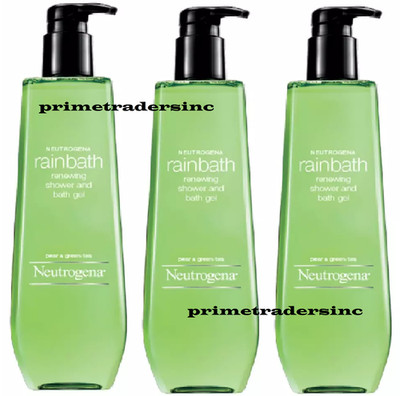 3 pk Neutrogena Rainbath Renewing Shower and Bath Gel, Pear & Green , 40 fl. oz.