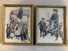 Ronald Embleton Framed Prints X 2 Hokey Pokey Man And The Toffee Apple Lady (SH)