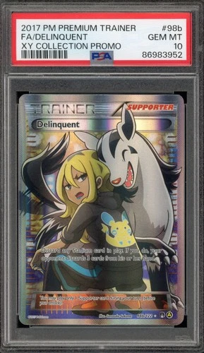 Pokemon Delinquent XY Premium Trainers Coll. Full Alt Art Promo #98b PSA 10