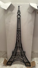 París Francia Torre Eiffel Escultura de Alambre Forjado Colgante de Pared Arte Moderno 26"