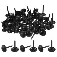 50 Pcs Upholstery Tacks, 7 x 13mm Round Head Upholstery Nails Pins, Black