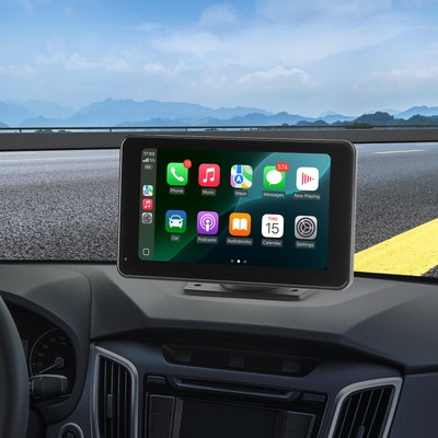 Portable Bluetooth Car Stereo 7'' IPS Touch Screen Multimedia Player CarPlay