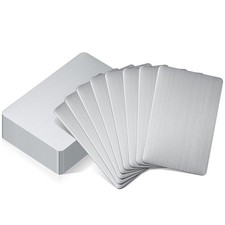 30 Pieces 304 Stainless Steel Metal Business Cards 0.2mm Thickness, silver