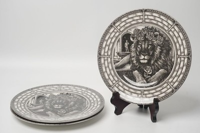 222 Fifth Slice of Life Gentle Beast Porcelain 10 5/8'' Dinner Plate 1-Piece