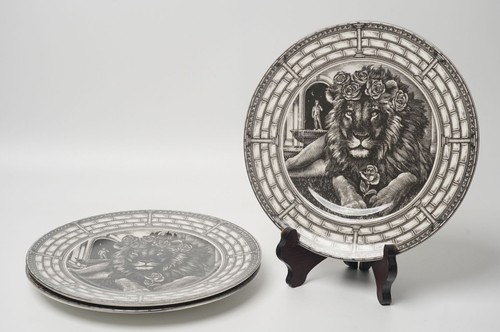 222 Fifth Slice of Life Gentle Beast Porcelain 10 5/8" Dinner Plate 1-Piece