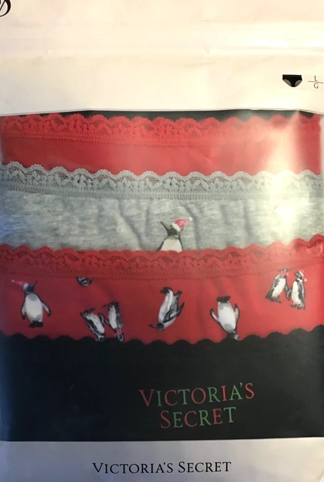 Victoria's Secret Women's 5-Pack Briefs Large Multicolor Cotton High Leg NEW - Image 2 of 4