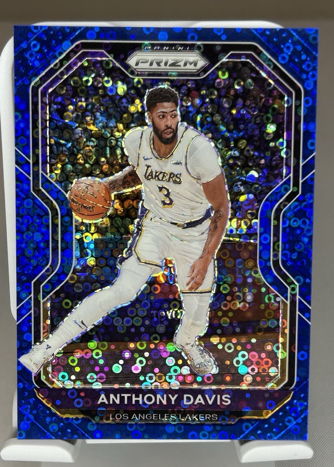 2020-2021 Prizm Fast Break Anthony Davis #109 Blue DISCO /175 LAKERS