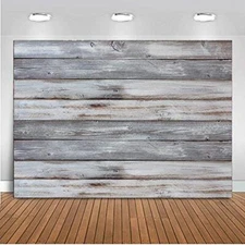 7x5ft Vinyl Grey Wood Backdrop Photographers Retro Wood Wall Background Cloth...