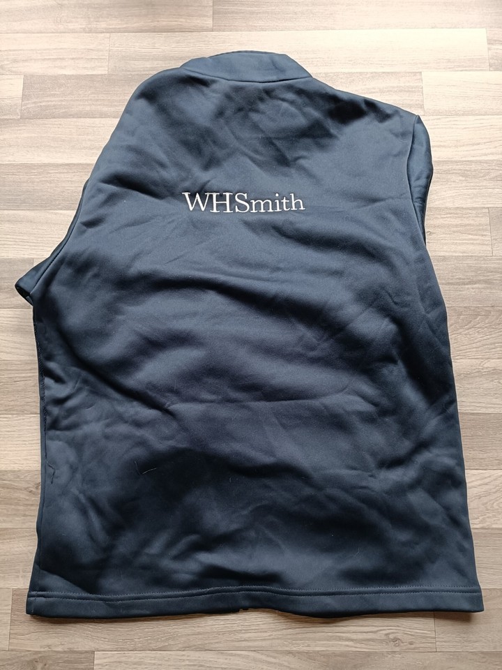 WHSmith Blue Work Jacket Medium 1012 Uniform Work wear Office Wear Fleece eBay