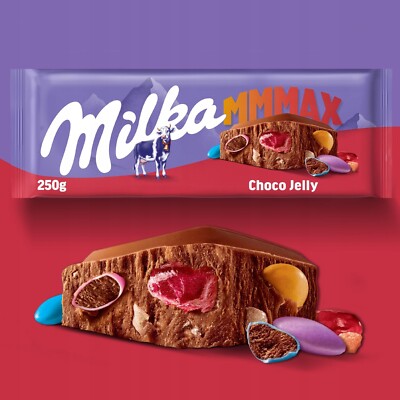 MILKA Choco Jelly XXL __ 250g __ Alpine Milk BIG Chocolate Popping