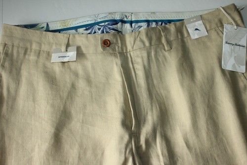 Tommy Bahama Pants Mahalo Bay Flat Front Stone Khaki New 32x34 32 Waist - Picture 11 of 11