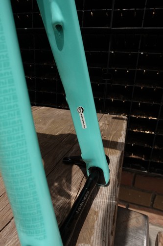 61cm Bianchi Sprint road bike frame set carbon fiber disc brake celeste - Picture 7 of 15