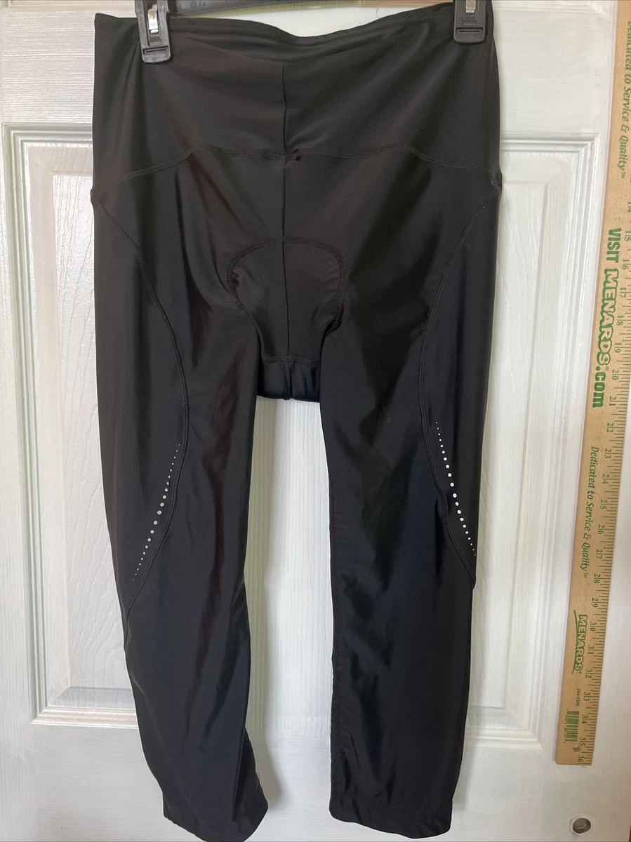 Baleaf Cycling Pants Women Size Large Black Padded Capri 26” Long Biking  Comfort