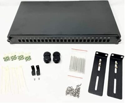 19'' 1U 24 Port Fiber Patch Panel LC-UPC DX OM3 Kit w couplers+Pigtails