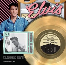 Young Island 2013 - Elvis Presley Classic Hits - Souvenir Stamp Sheet - MNH