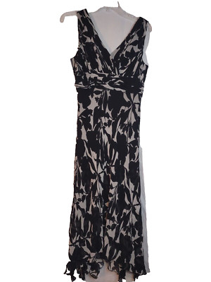 Drapers Sz 8 Dress Floral Black And Gray Dinner, Dancing,Office, Money, Sexy