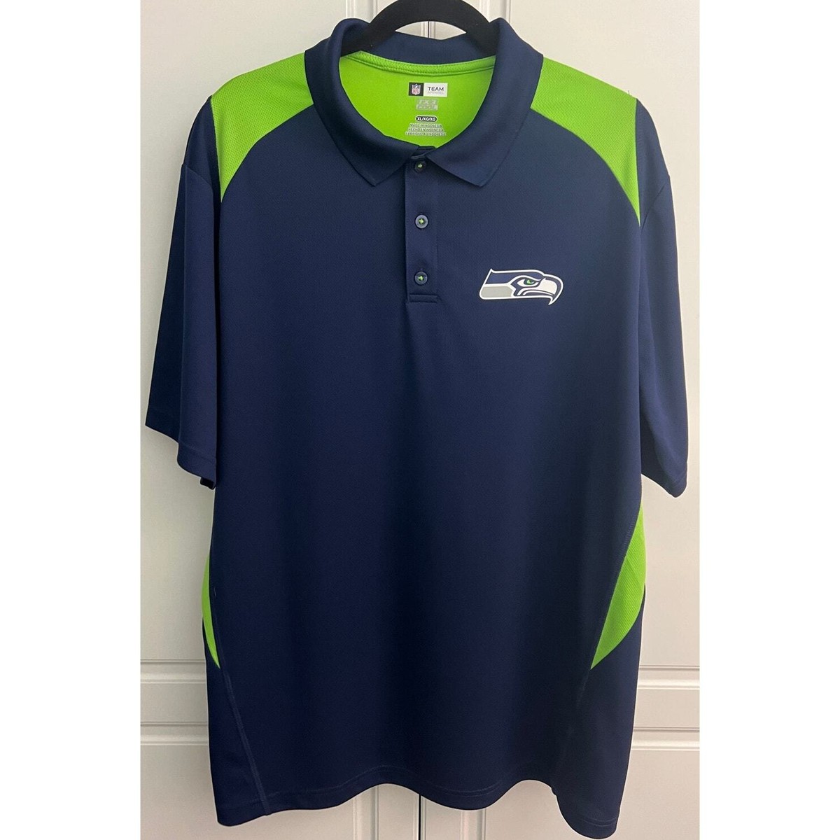 NFL Team Apparel Men's Seattle Seahawks Polo TX3 Cool Size XL NWOT