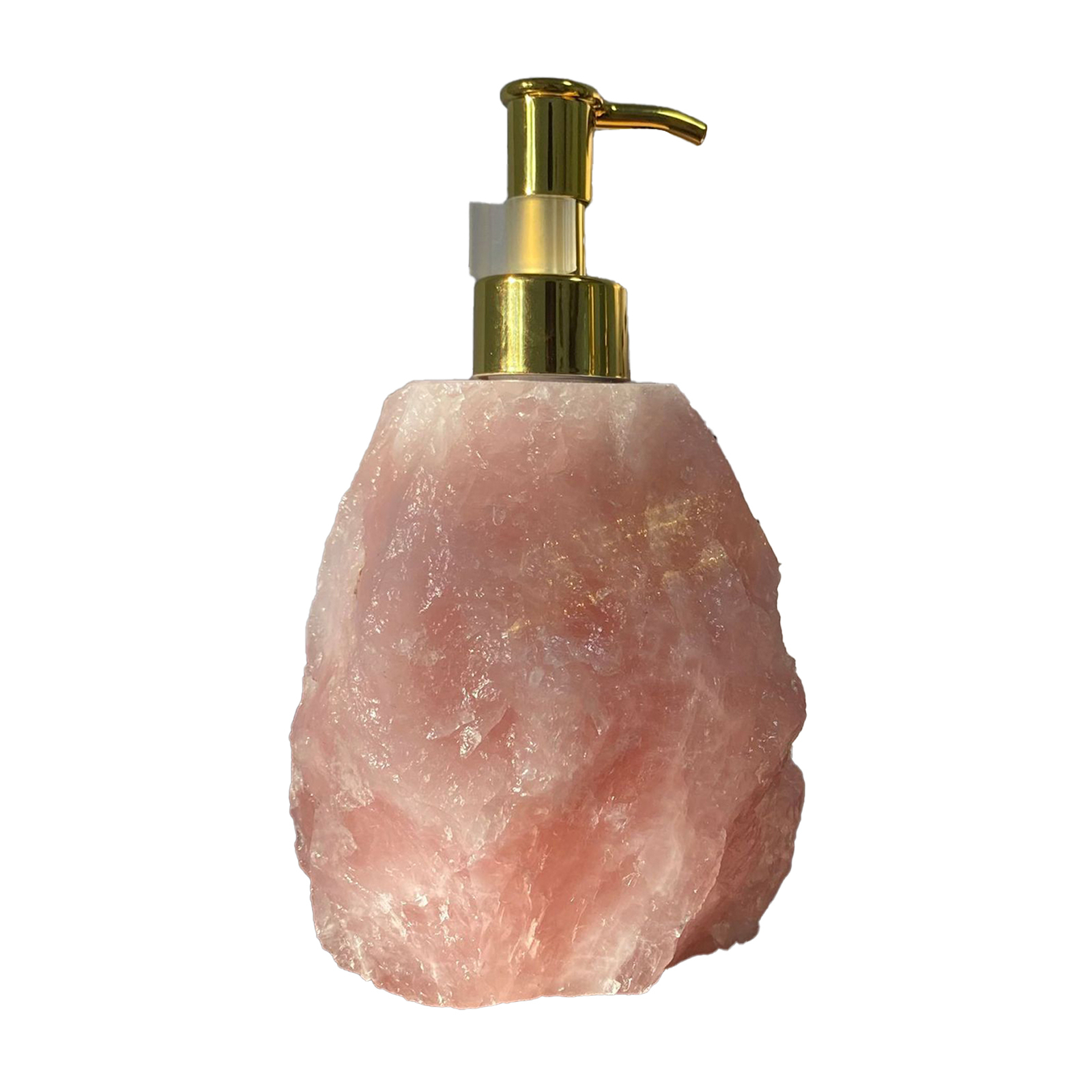 Soap Dispenser Refillable Bottle Natural Crystal Stone Press Type Shower Bottle-image