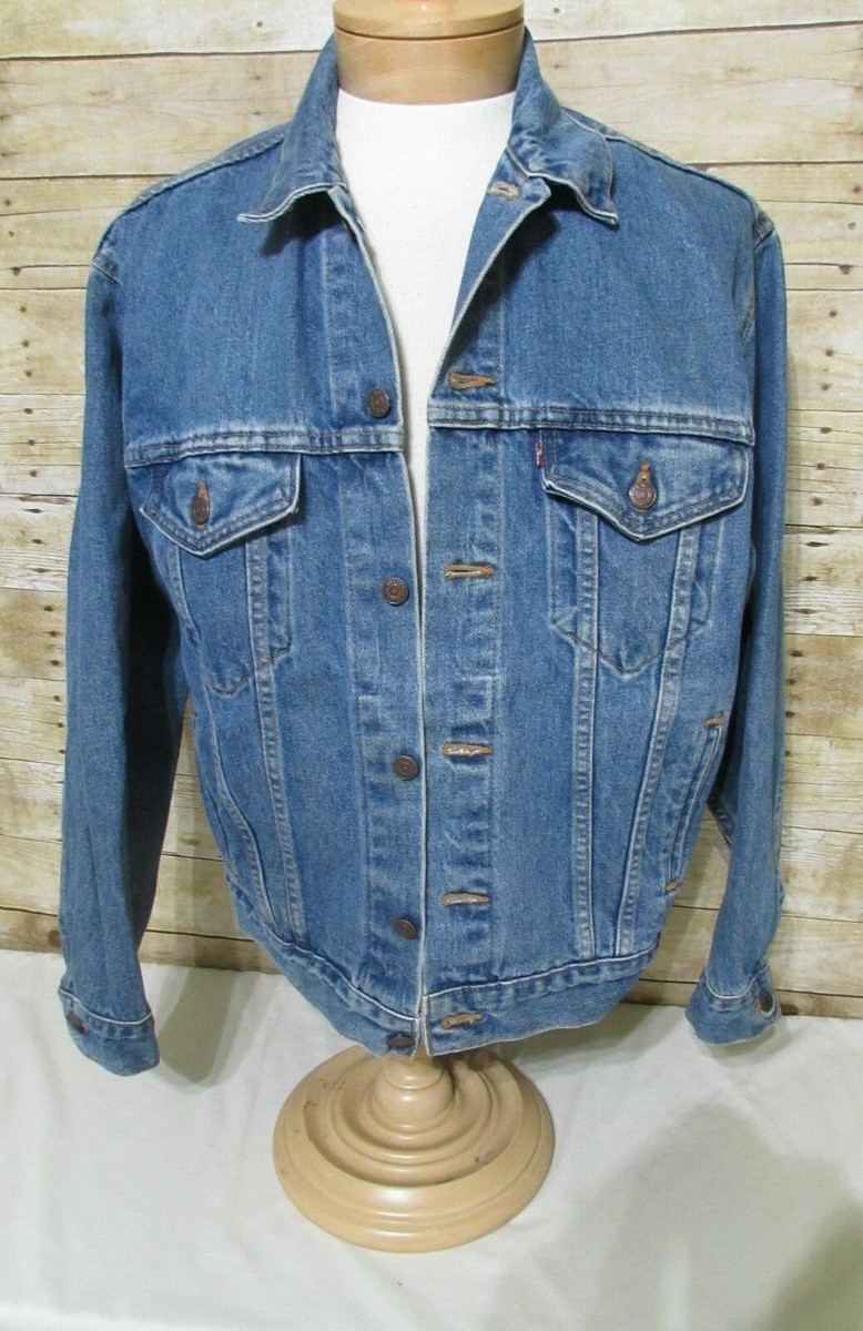 LEVIS VTG 4 Pocket Red Tab Denim Trucker Jean Jacket 70507 4890
