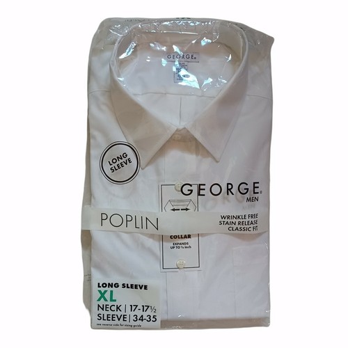 George Mens Dress Shirt Button Down 