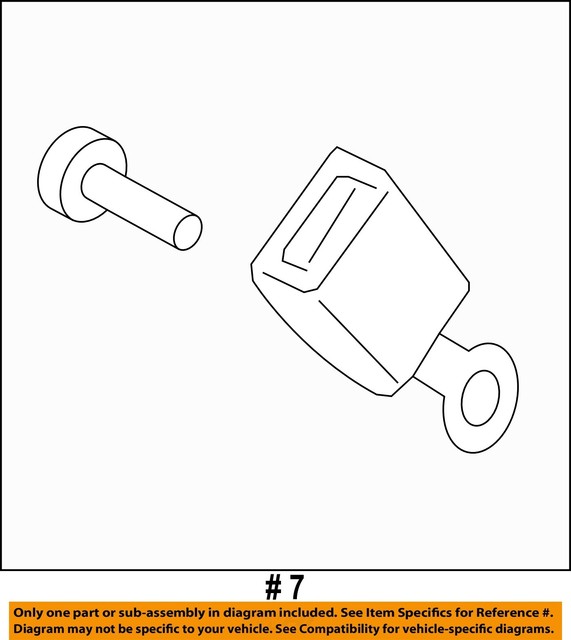 Ford OEM 20162019 Explorer 2nd Row Back Rear Seat Belt Buckle End