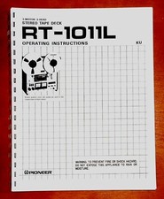 Pioneer RT-1011L Reel to Reel Tape Deck Owners Manual