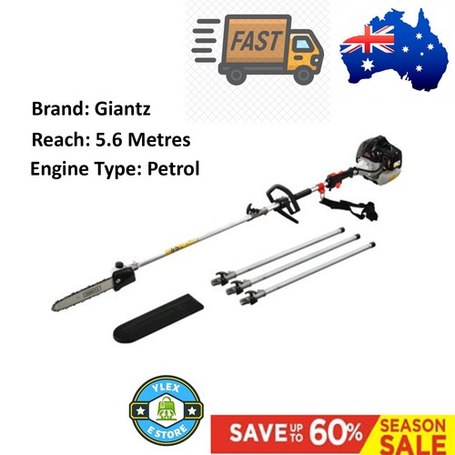 Giantz 65CC Pole Chainsaw Petrol Saw Chain Tree Pruner Extended Spark