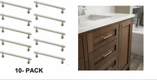 10-Pack Franklin Brass Francisco 5'' Brushed Nickel Cylindrical Bar Drawer Pulls