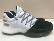 Womens Adidas Harden Vol.1 J Disruptor Basketball Shoe White/Black BY3481 Sz 7.5