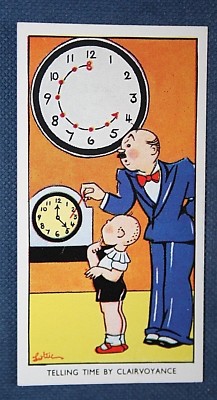 MAGIC TELL THE TIME TRICK Vintage 1937 Karte GF15MS