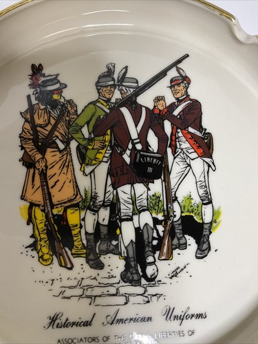 Rare Vintage Historical American Uniforms Ashtray Ridgewood - Picture 10 of 10