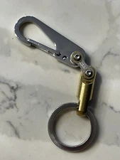 Stainless Steel Carabiner Snap Spring Hook Clip, EDC Keychain, Key Ring, 4-1/2”
