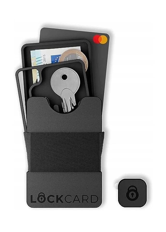 LOCKCARD Geldbörse / Mini Portemonnaie / Portmonee - Klein Slim Wallet Karten - Bild 2 von 4