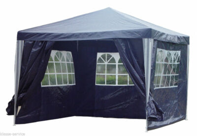 VidaXL Faltzelt 3x3m Mit 4 Wänden - Blaues Partyzelt Für Garten