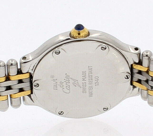 Ladies CARTIER Must De Cartier 21 Steel and Gold Round Dress Ladies CARTIER Must De Cartier 21 Steel and Gold Round Dress