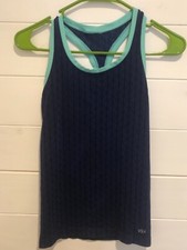 VICTORIA'S SECRET VSX VICTORIA SPORT NAVY BLUE STRETCH ACTIVE WORKOUT TANK XS