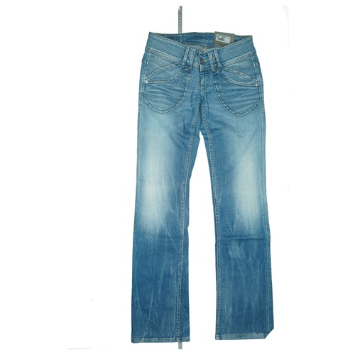 Pepe Jeans Midonna Ladies Stretch Straight Low Waist Pant W28 Light Blue New | eBay