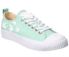 NWT McQ Alexander McQueen Swallow Swarm Bird Mint Low Top Sneakers Sz 42 9 $250