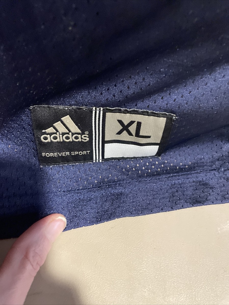adidas NOTRE DAME バスケットボールユニフォーム XL Vintage 90s Notre Dame Fighting Irish Adidas Blue Football