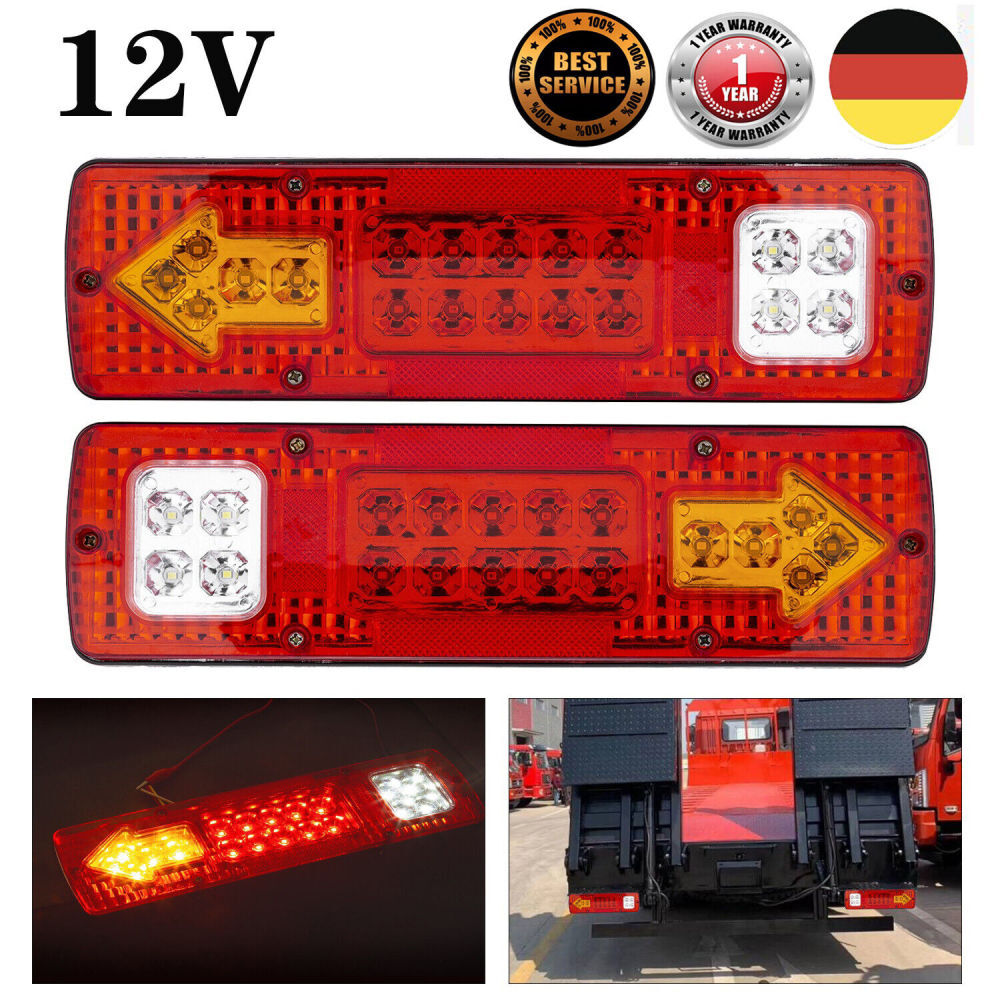 2Stk Led AnhäNger RüCklicht Pkw Lkw AnhäNger RüCkleuchten Beleuchtung DC12V De-image