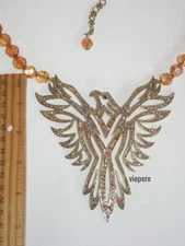 Heidi Daus "PHOENIX Rising" Crystal Bird Necklace PHOENIX , New