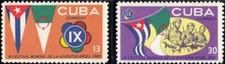 sCUBA Sc# 969-970  COMMUNIST WORLD YOUTH CONFERENCE    Cpl set of 2   1965 MNH